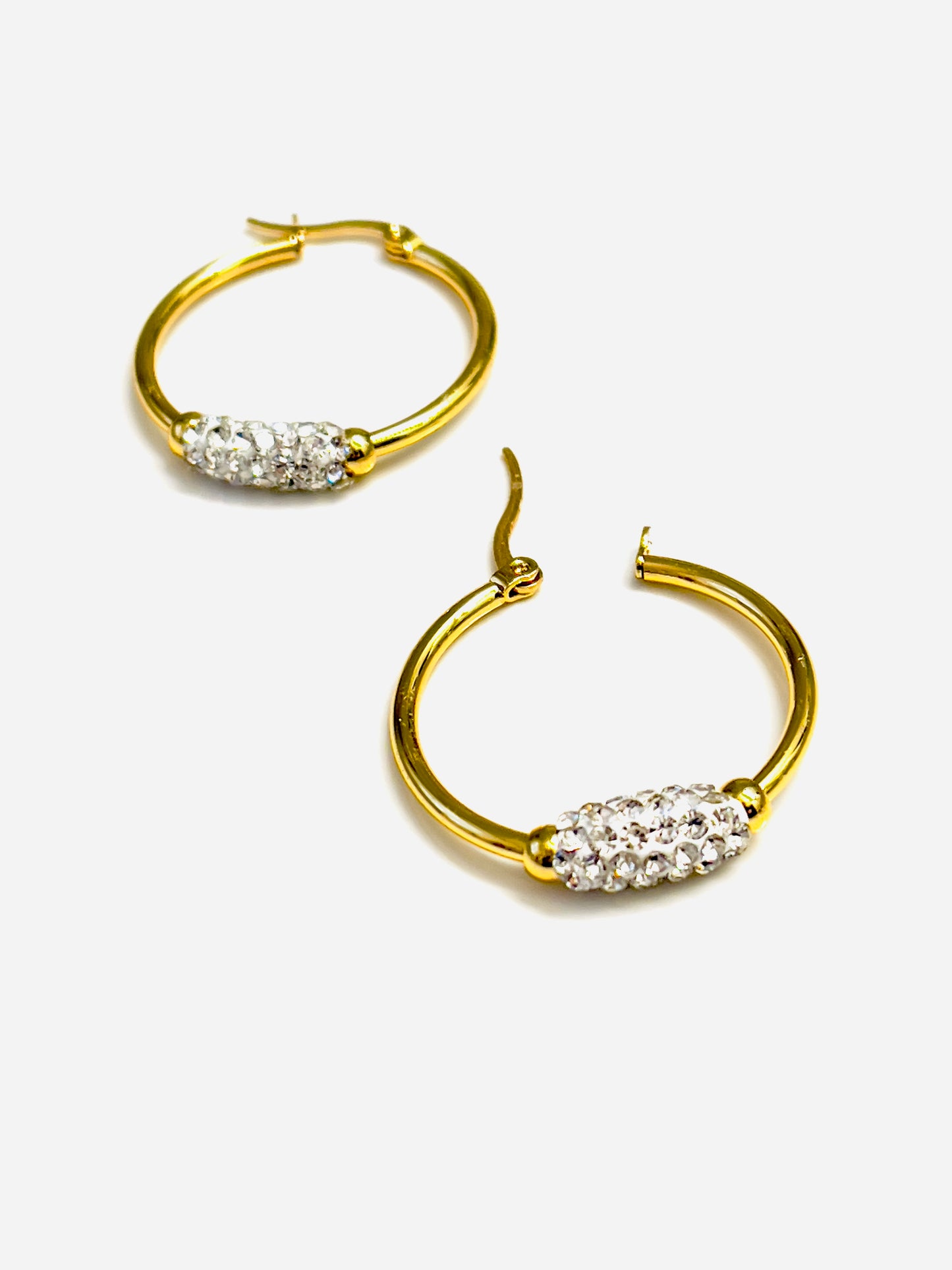 Nico Gold Rhinestone Hoops