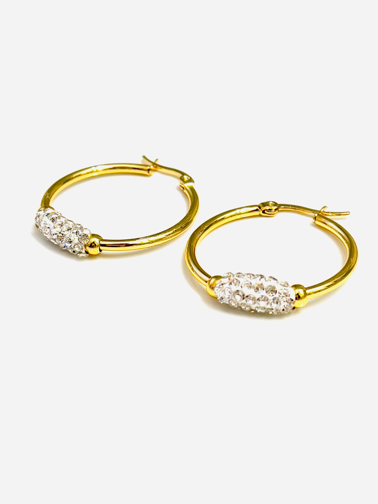Nico Gold Rhinestone Hoops