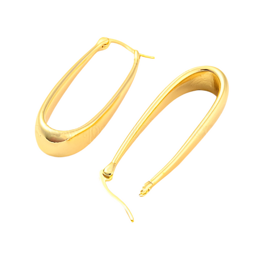 Liza 18K Gold Oval Hoops