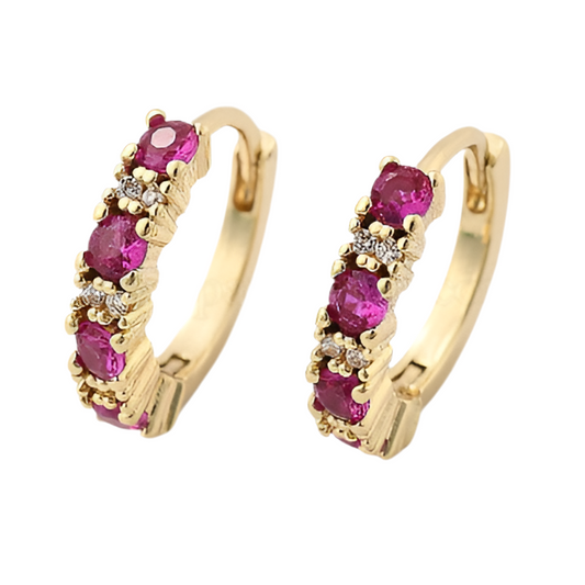 Lulu Crystal Gold Huggies