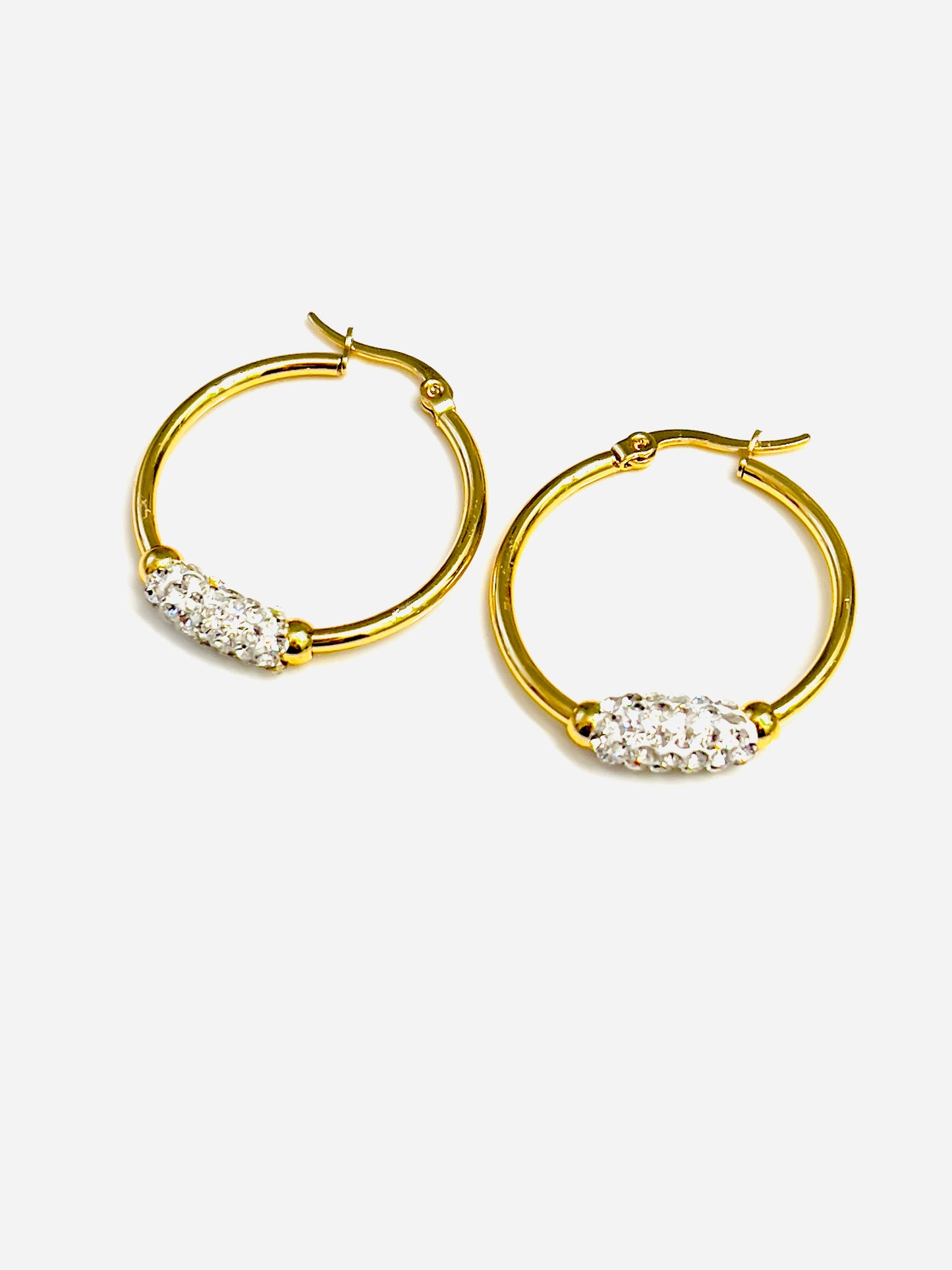 Nico Gold Rhinestone Hoops