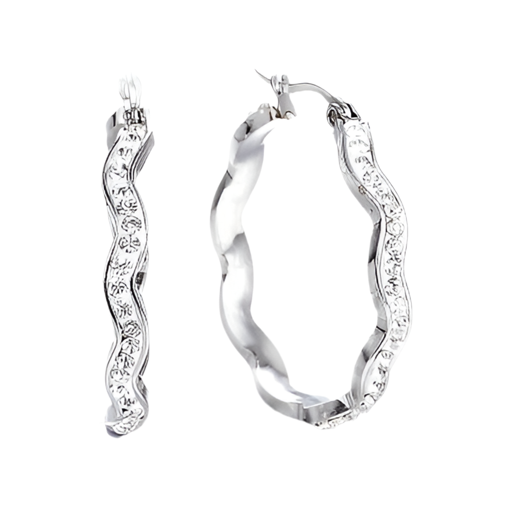 Tessa Rhinestone Wave Hoops