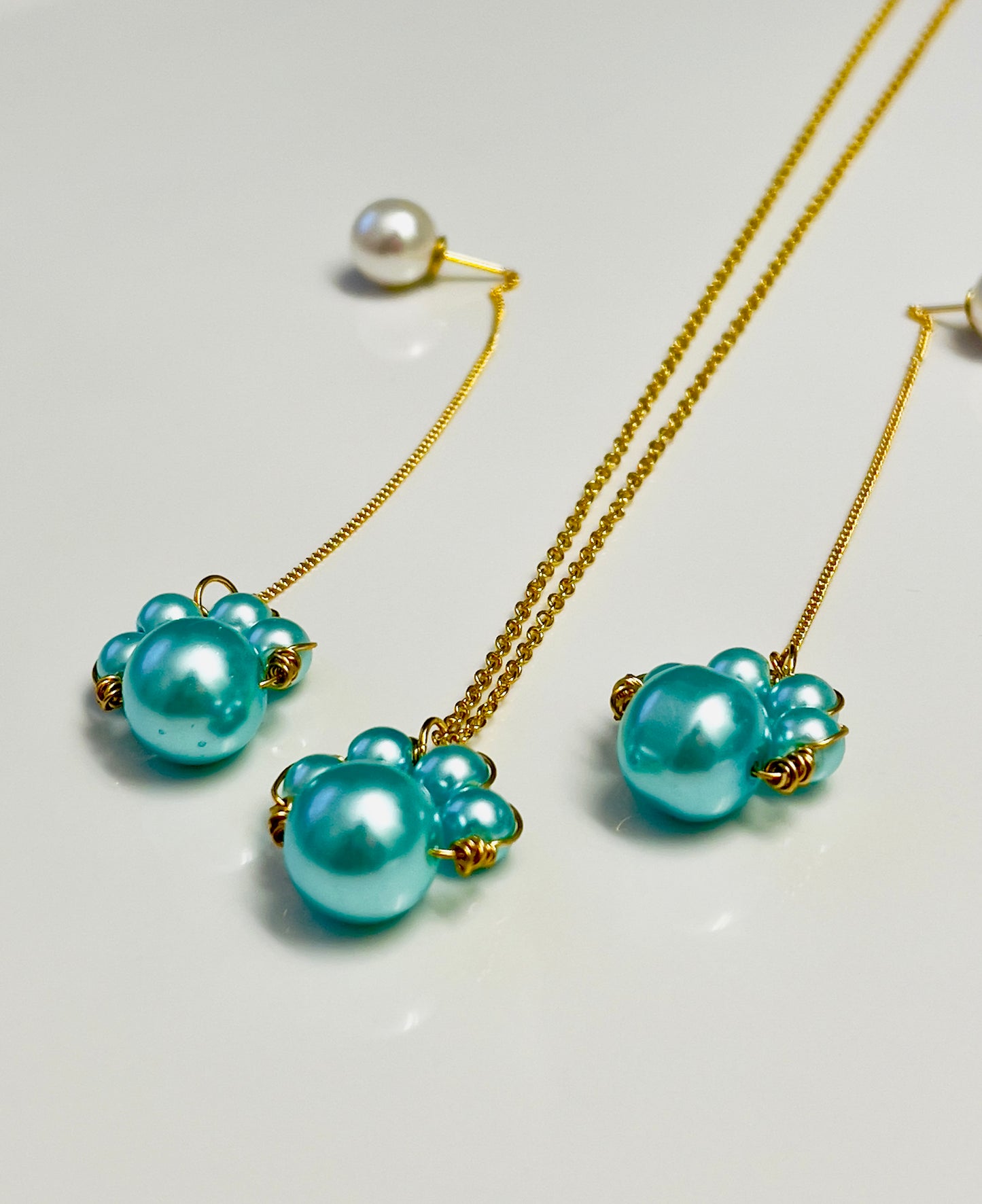 Pet Paws Necklace & Earring Set