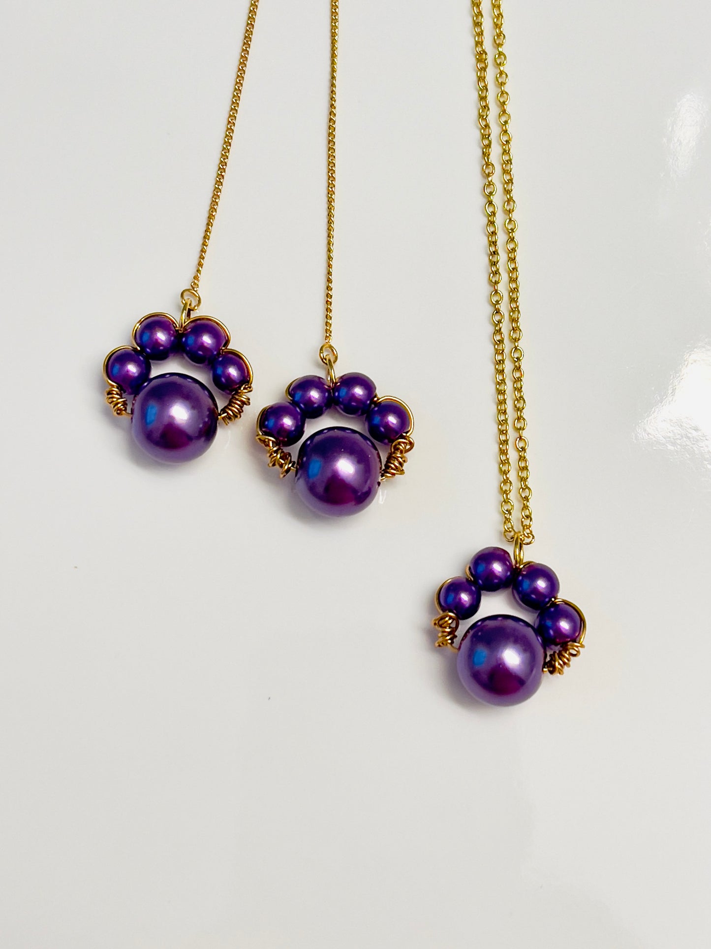 Pet Paws Necklace & Earring Set