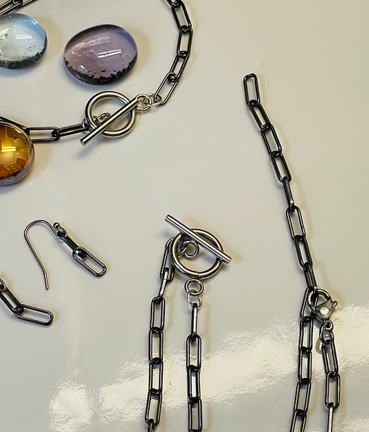 Black & Silver Link Chain