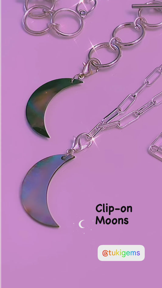 Paperclip Chain with Clip-on Moon
