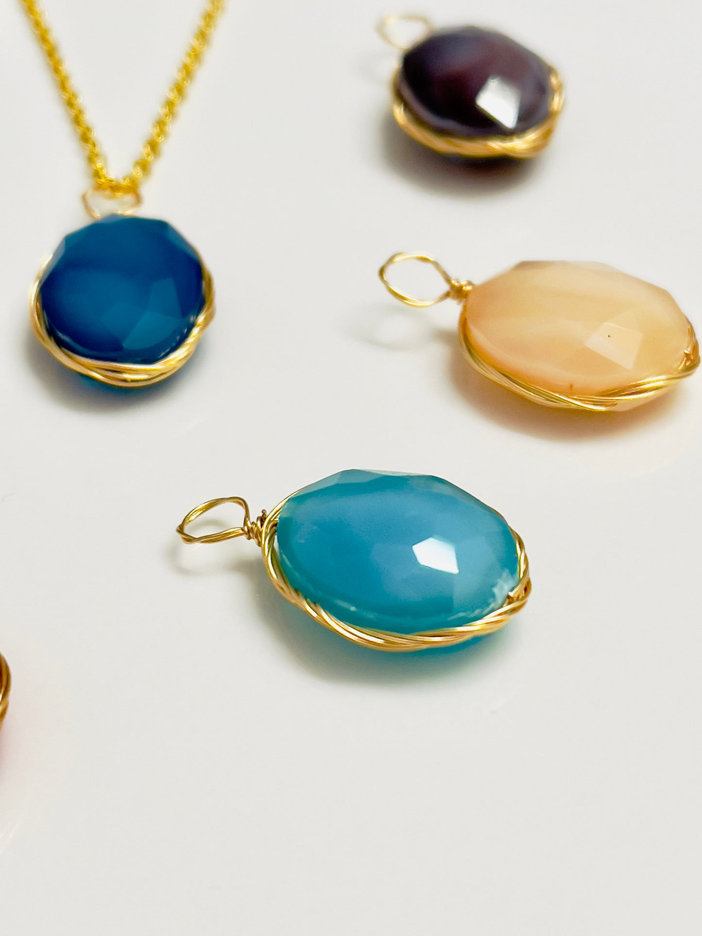 Gold Wire Wrapped Gems