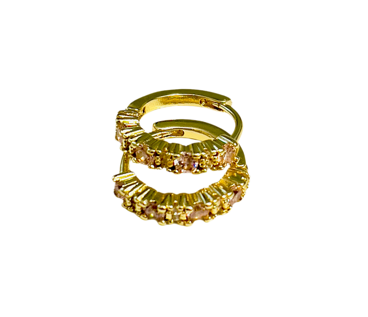 Lulu Crystal Gold Huggies