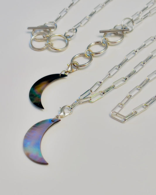 Paperclip Chain with Clip-on Moon