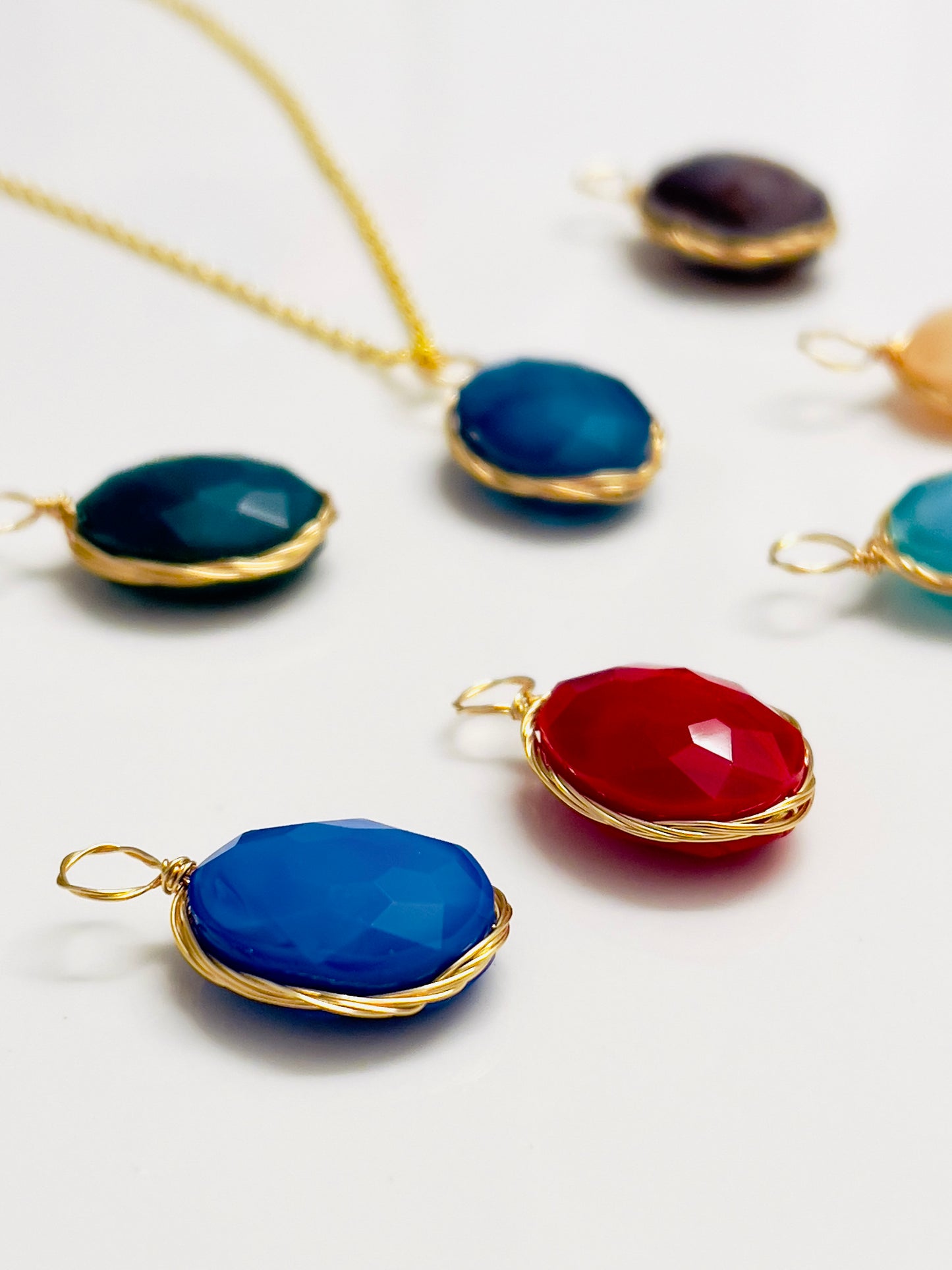 Gold Wire Wrapped Gems