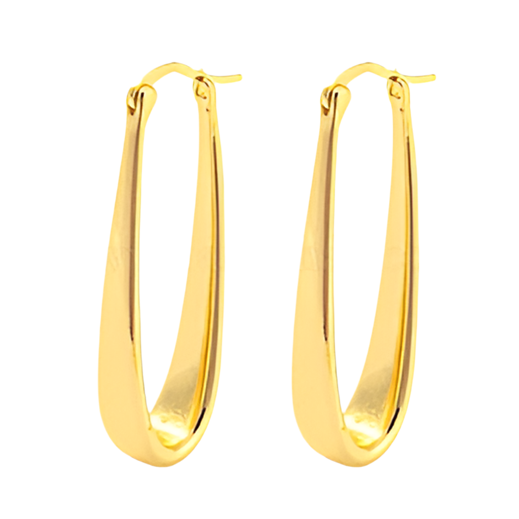 Liza 18K Gold Oval Hoops