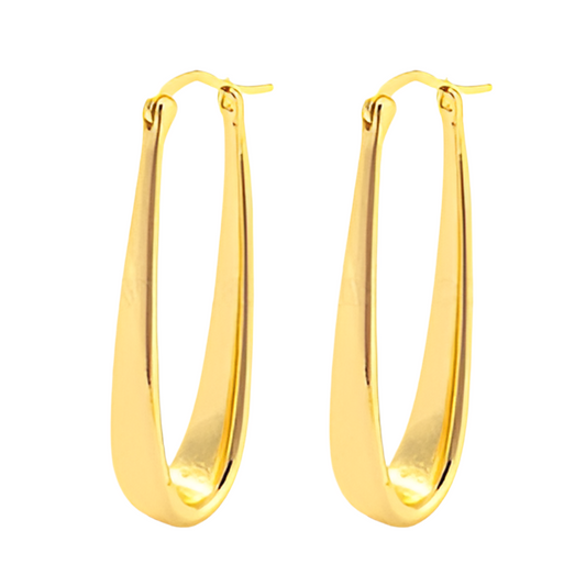Liza 18K Gold Oval Hoops