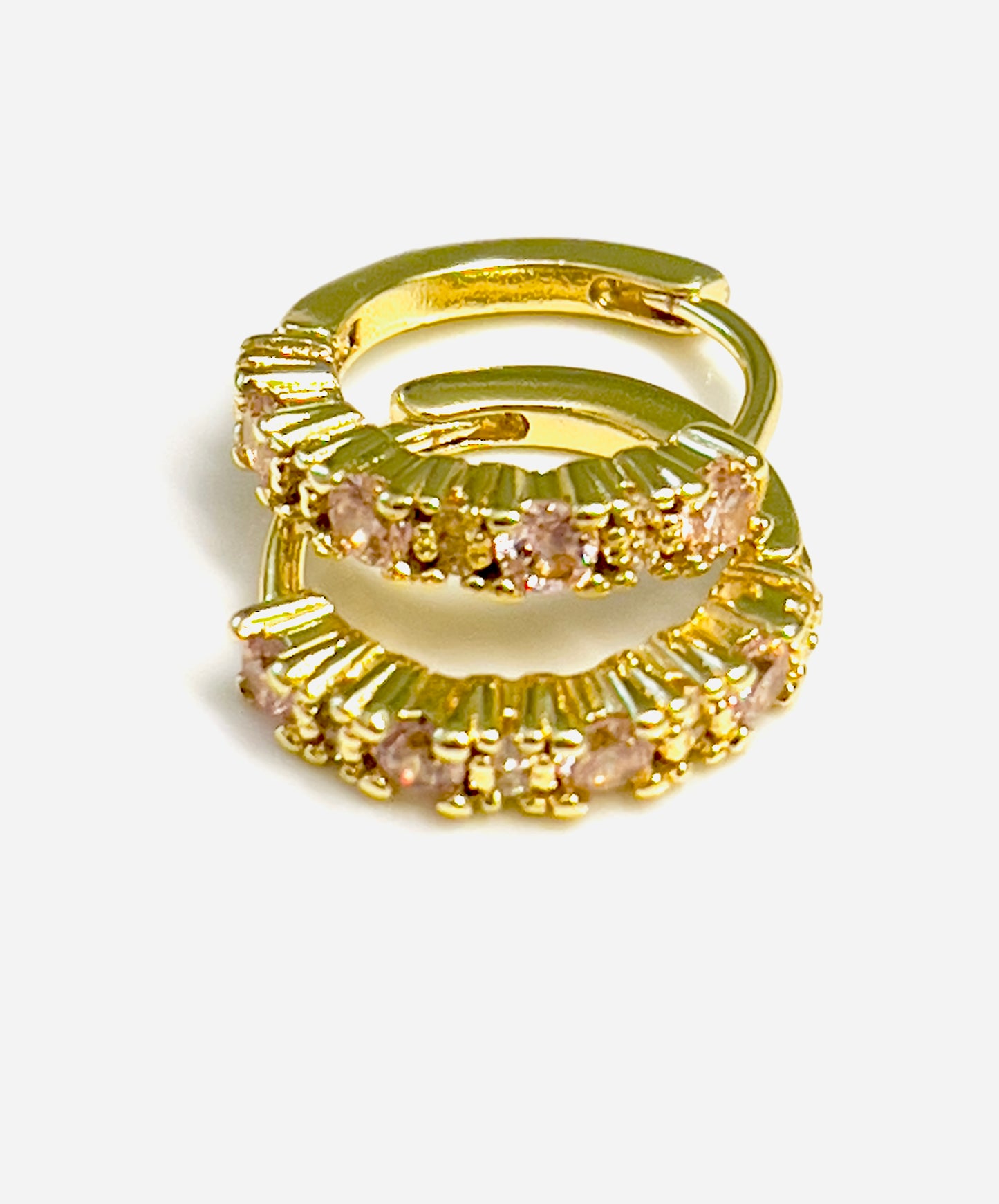 Lulu Crystal Gold Huggies