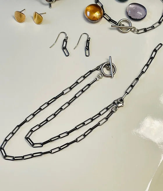 Black & Silver Link Chain